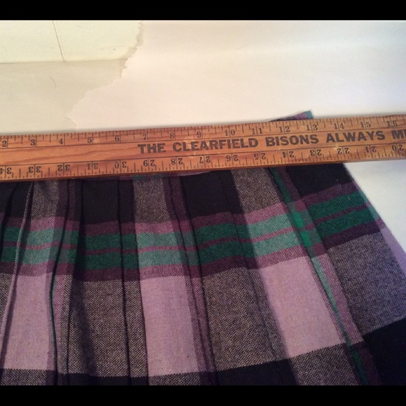 Vintage plaid wool skirt women’s size 10 - Picture 7 of 10